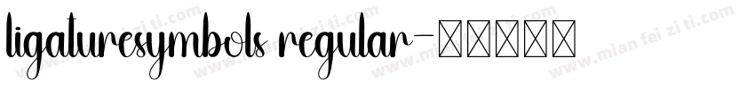 ligaturesymbols regular字体转换
